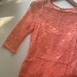 Tahari Arthur S. Levine Lace Coral Dress